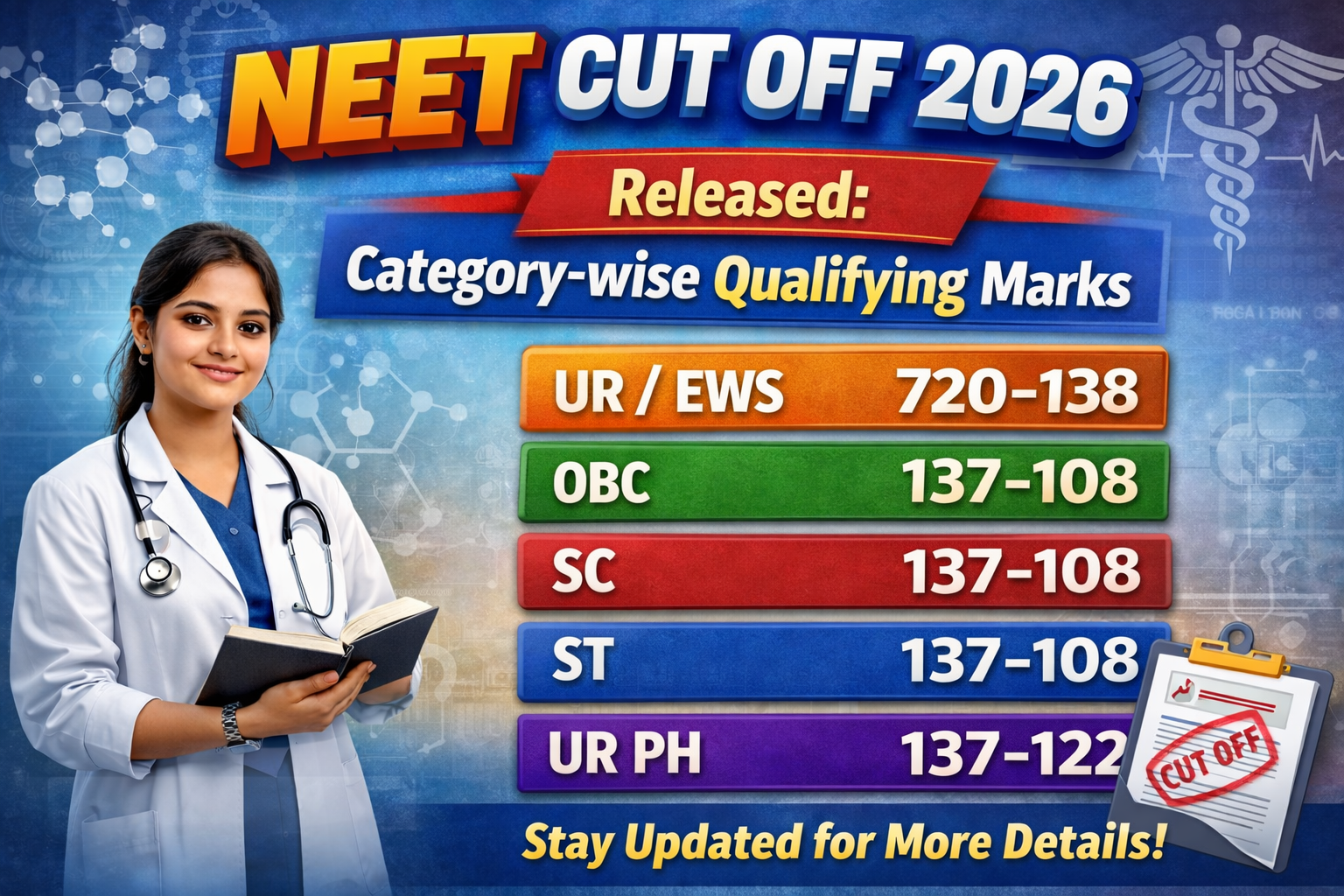 NEET 2026 category-wise cut-off release